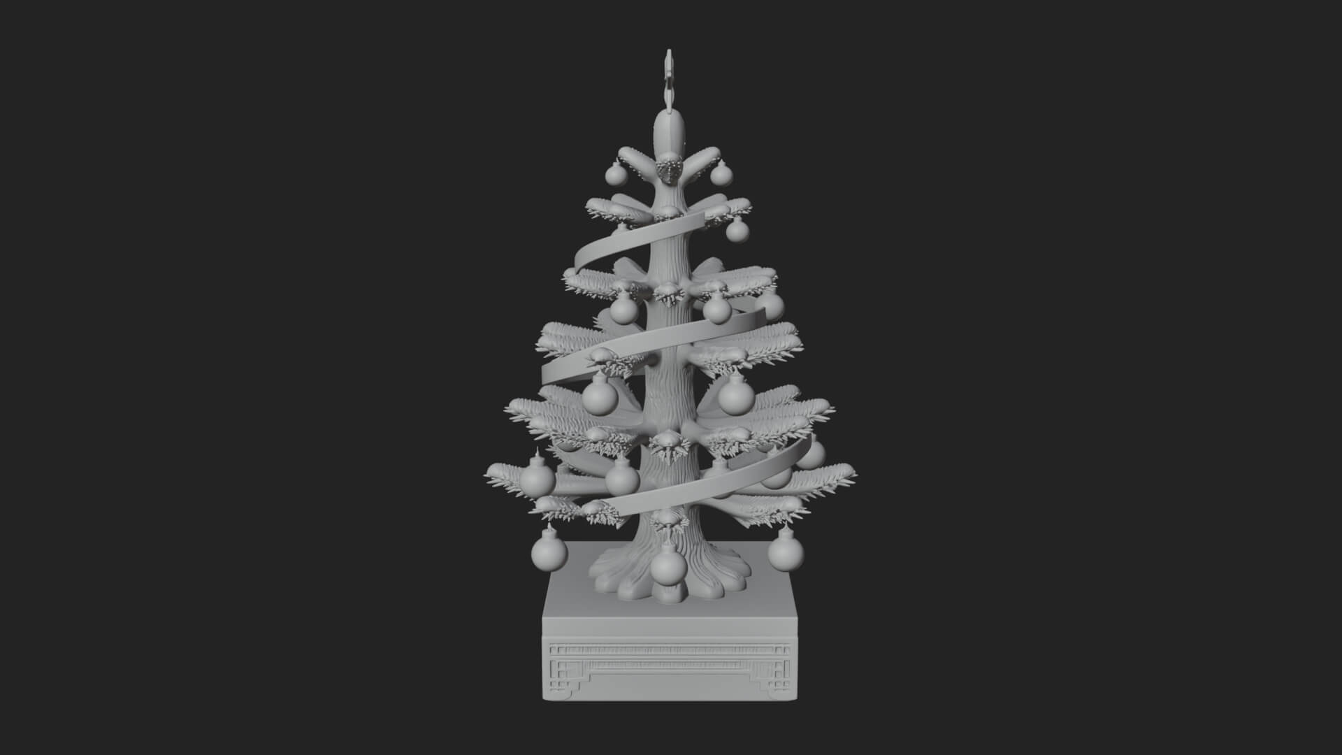 Decorated Christmas Tree Model Design 54 3D Print Model 3D Model