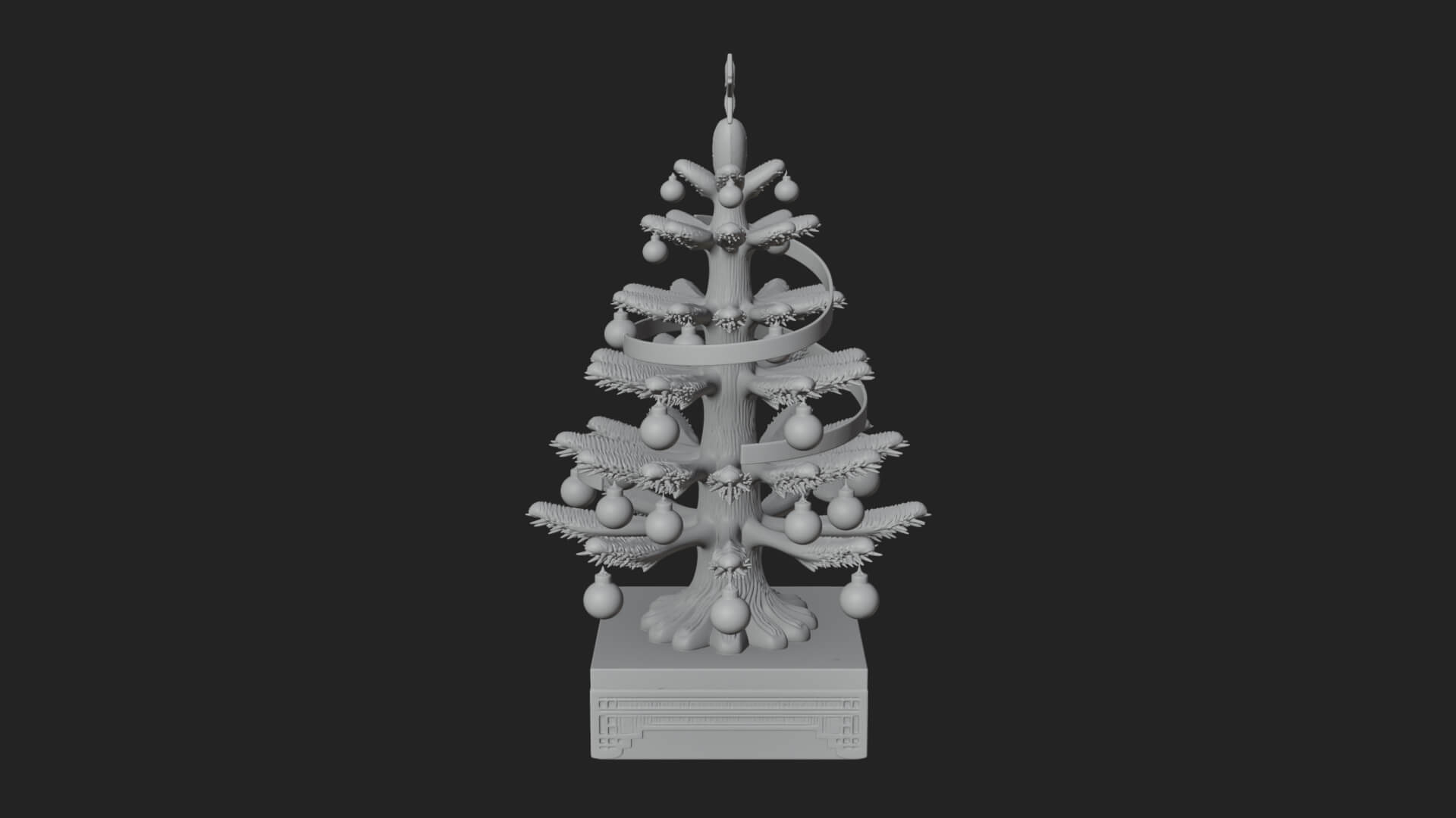 Decorated Christmas Tree Model Design 54 3D Print Model 3D Model
