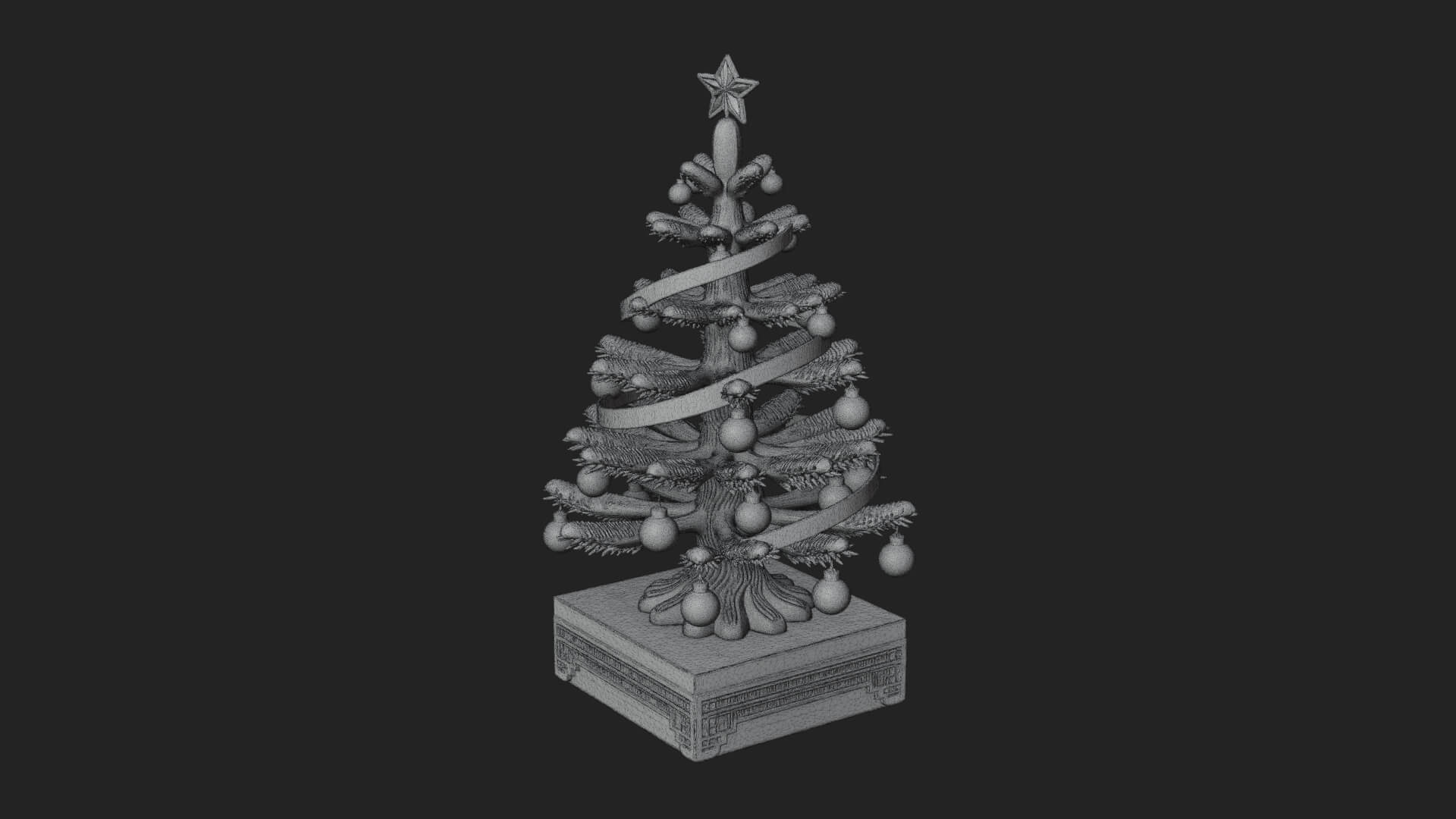 Decorated Christmas Tree Model Design 54 3D Print Model 3D Model