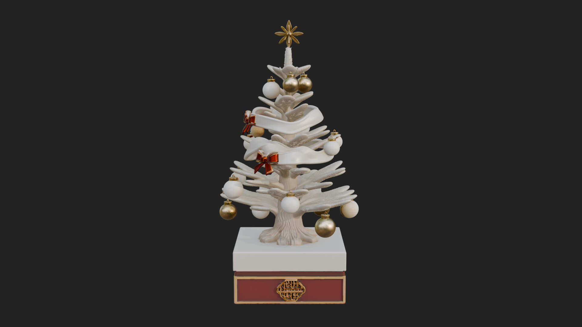 Decorated Christmas Tree Model Design 55 3D Print Model 3D Model