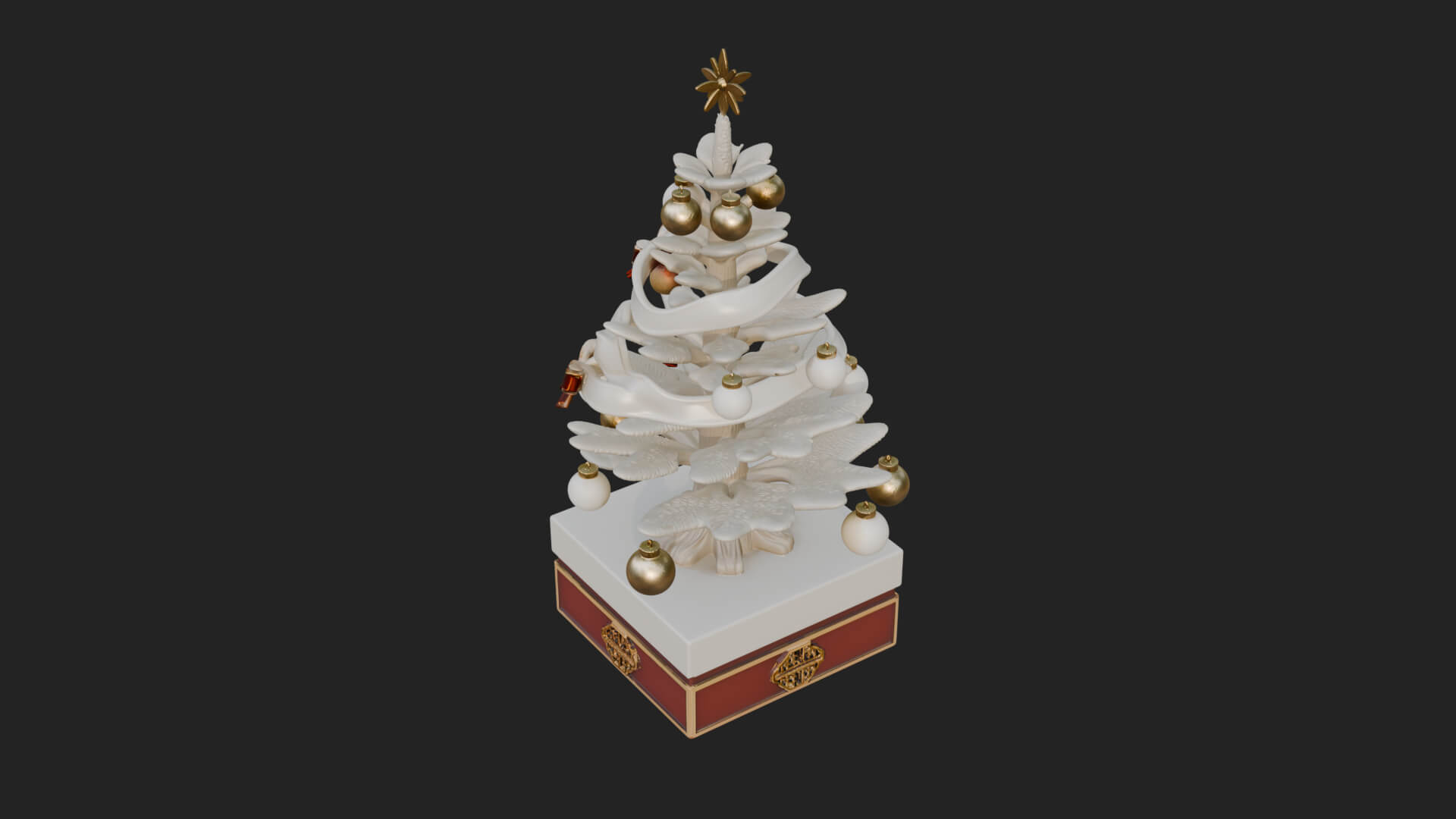 Decorated Christmas Tree Model Design 55 3D Print Model 3D Model