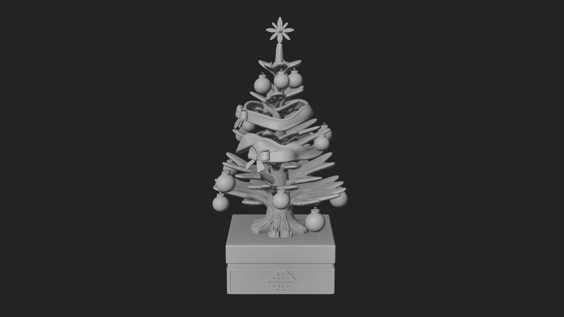 Decorated Christmas Tree Model Design 55 3D Print Model 3D Model