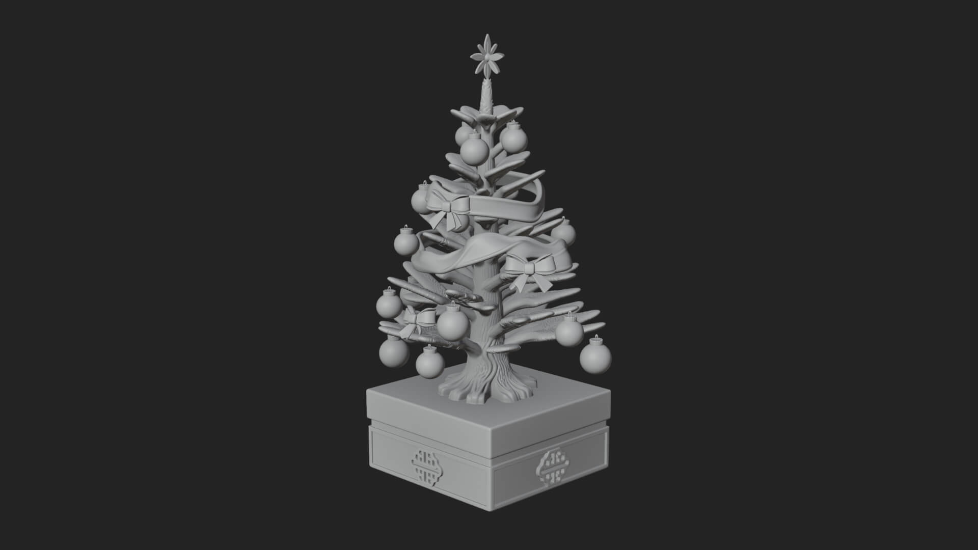 Decorated Christmas Tree Model Design 55 3D Print Model 3D Model