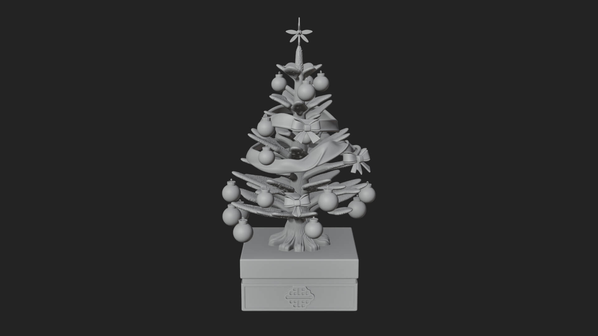 Decorated Christmas Tree Model Design 55 3D Print Model 3D Model