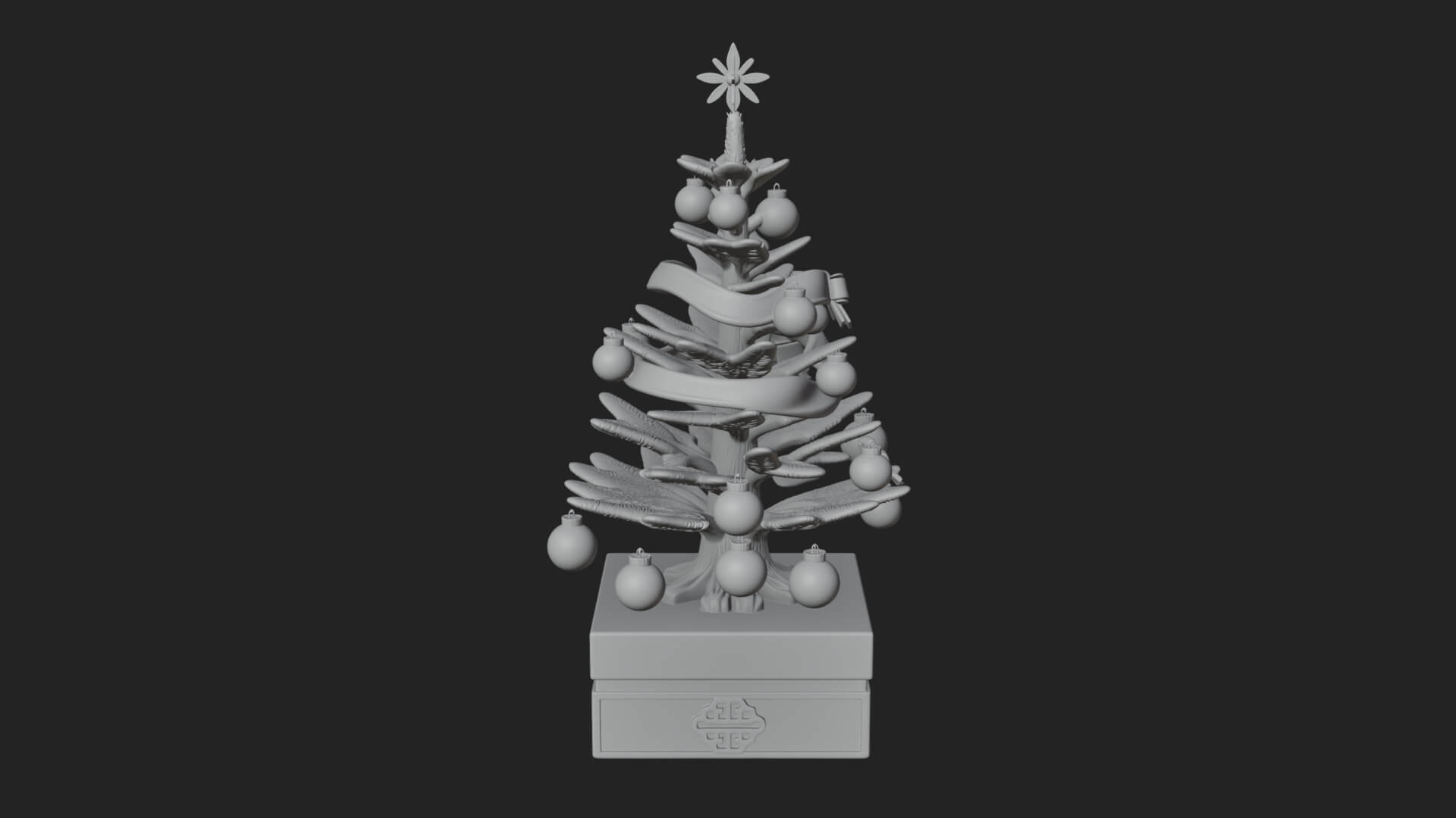 Decorated Christmas Tree Model Design 55 3D Print Model 3D Model