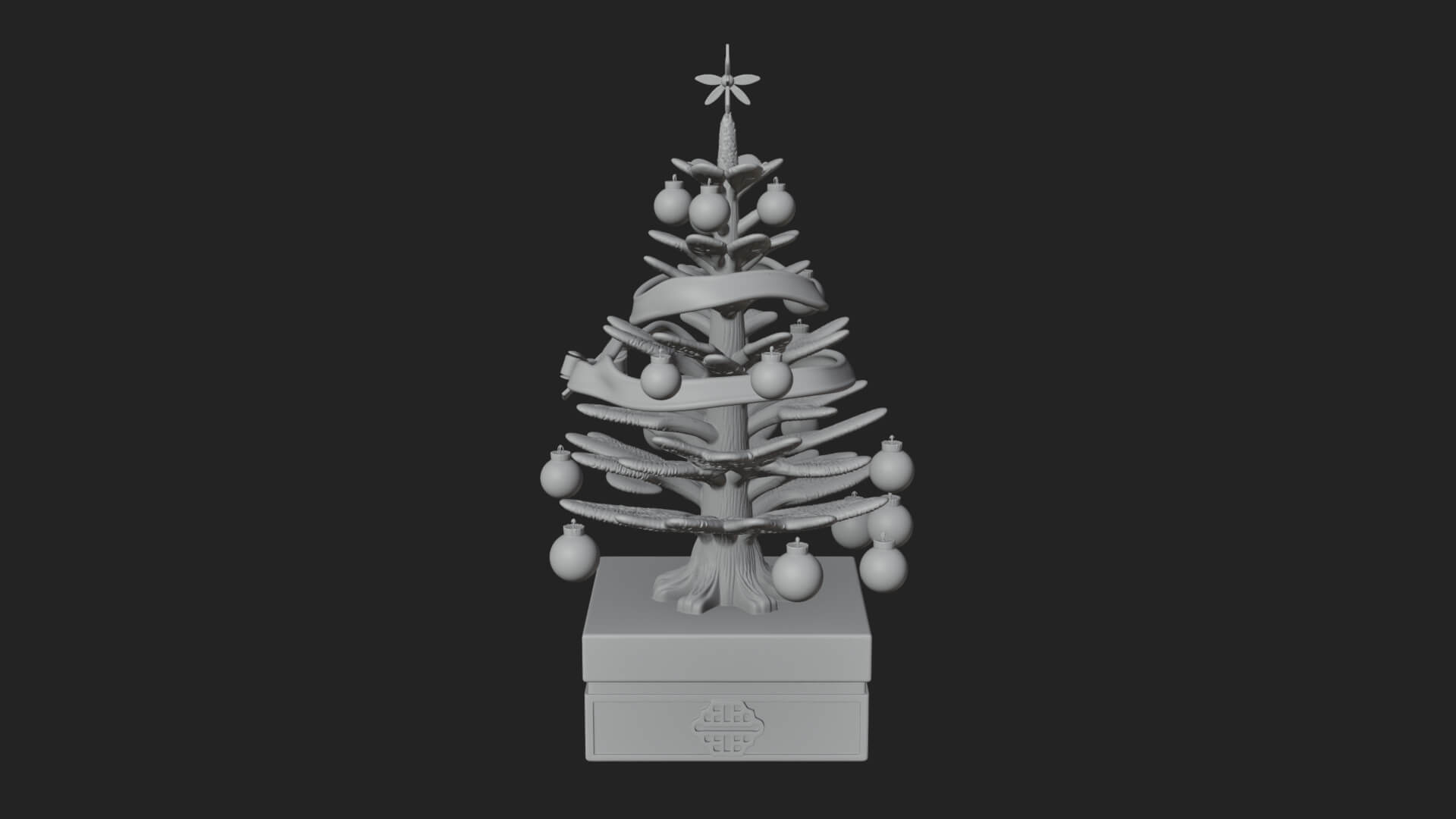 Decorated Christmas Tree Model Design 55 3D Print Model 3D Model