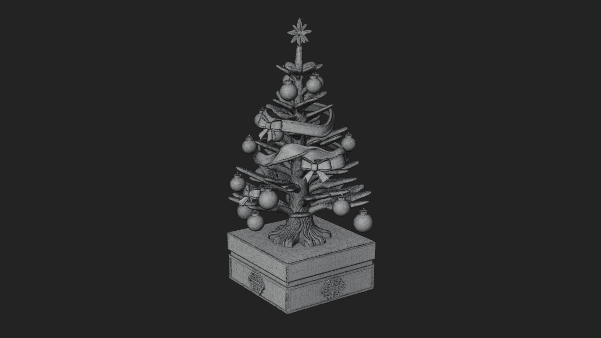 Decorated Christmas Tree Model Design 55 3D Print Model 3D Model