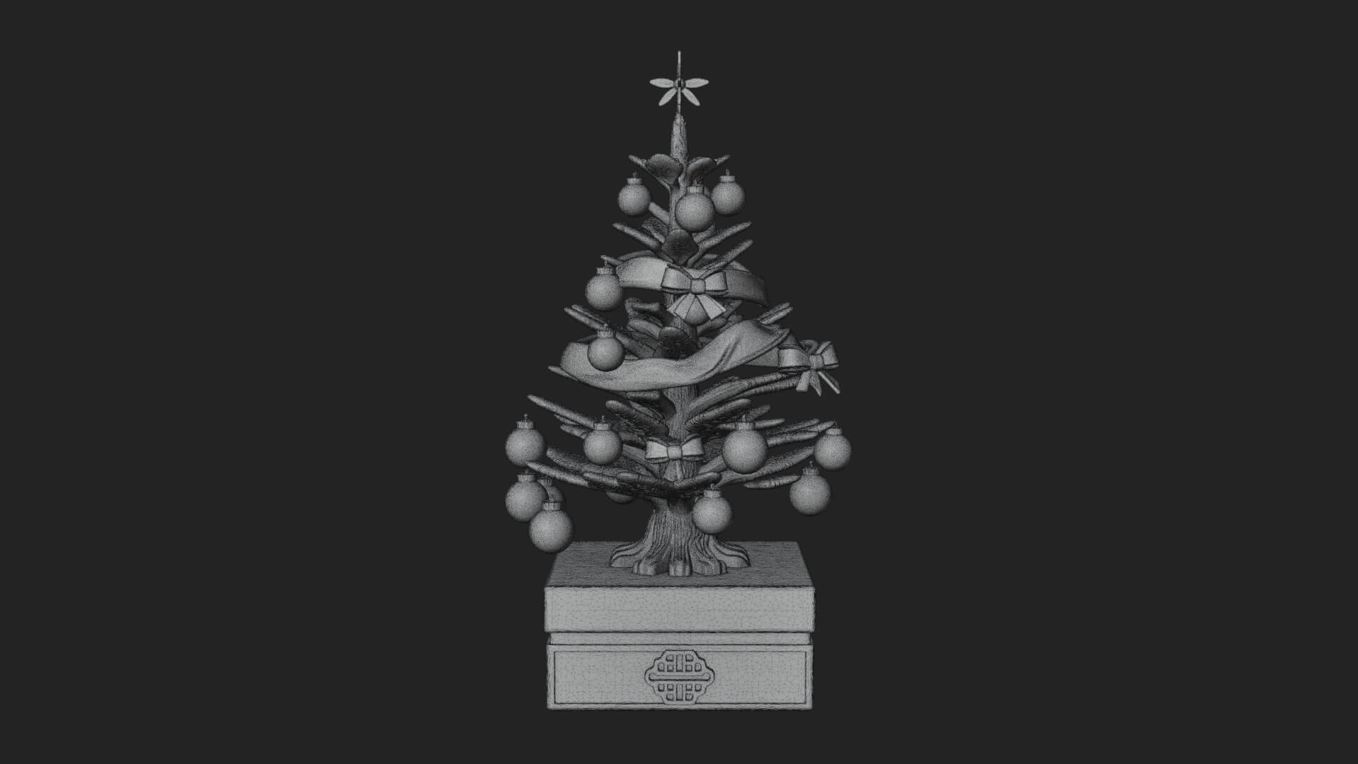 Decorated Christmas Tree Model Design 55 3D Print Model 3D Model