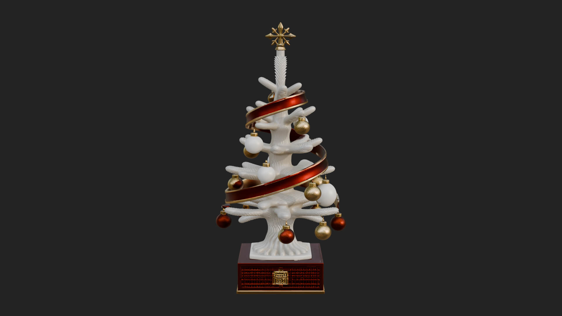 Decorated Christmas Tree Model Design 56 3D Print Model 3D Model