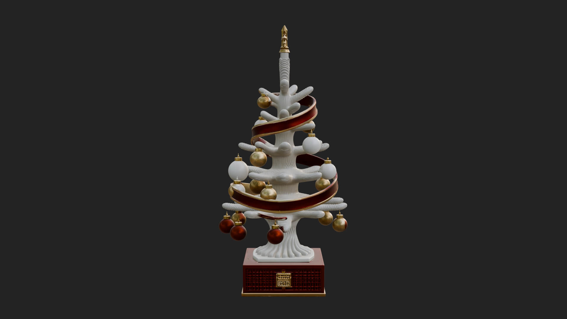 Decorated Christmas Tree Model Design 56 3D Print Model 3D Model