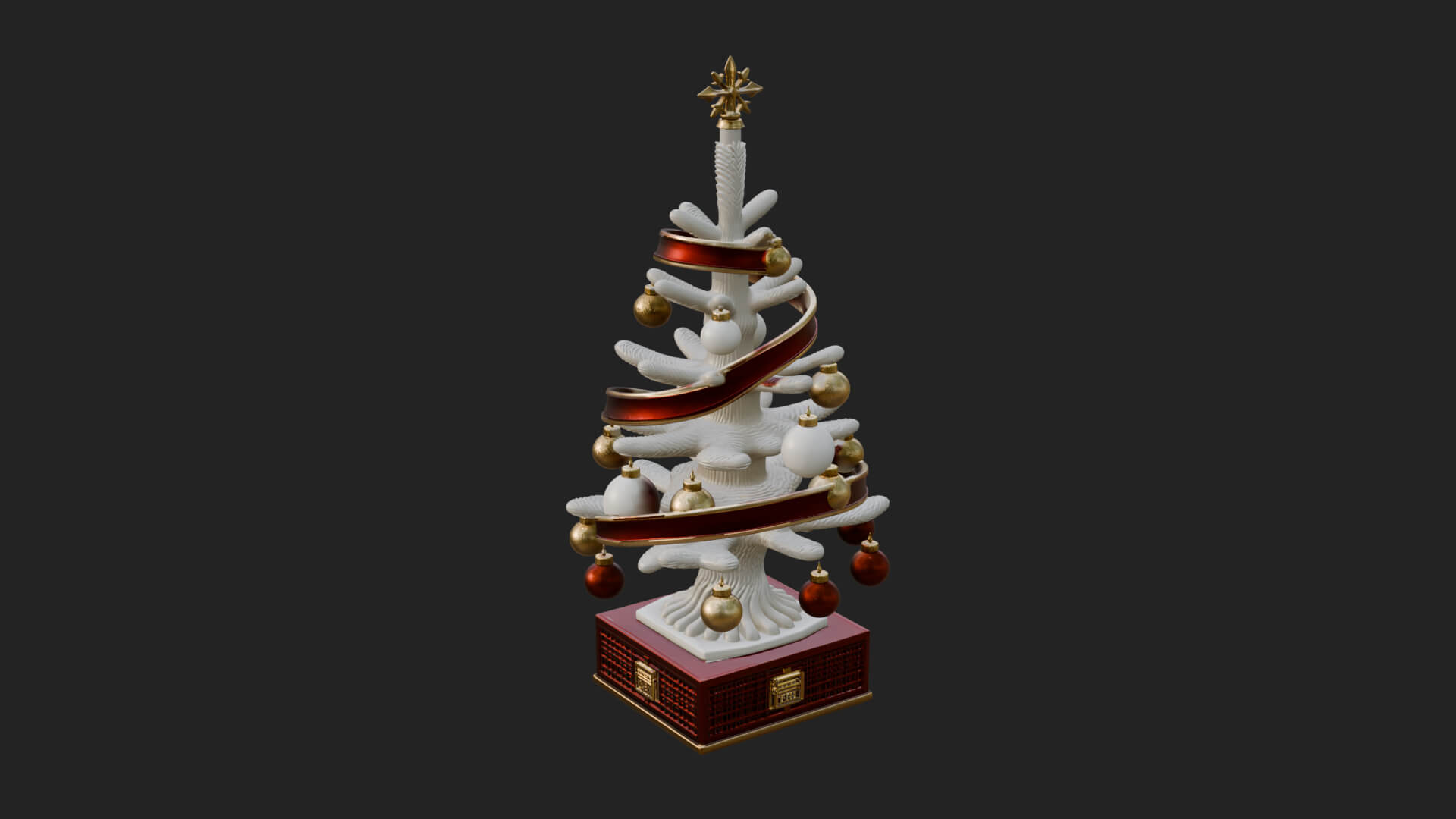 Decorated Christmas Tree Model Design 56 3D Print Model 3D Model