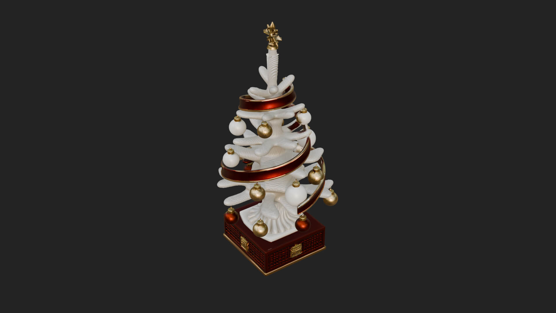 Decorated Christmas Tree Model Design 56 3D Print Model 3D Model