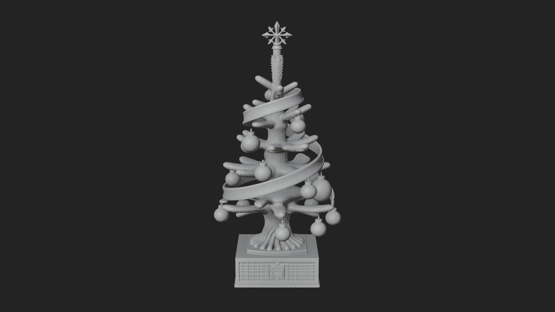 Decorated Christmas Tree Model Design 56 3D Print Model 3D Model