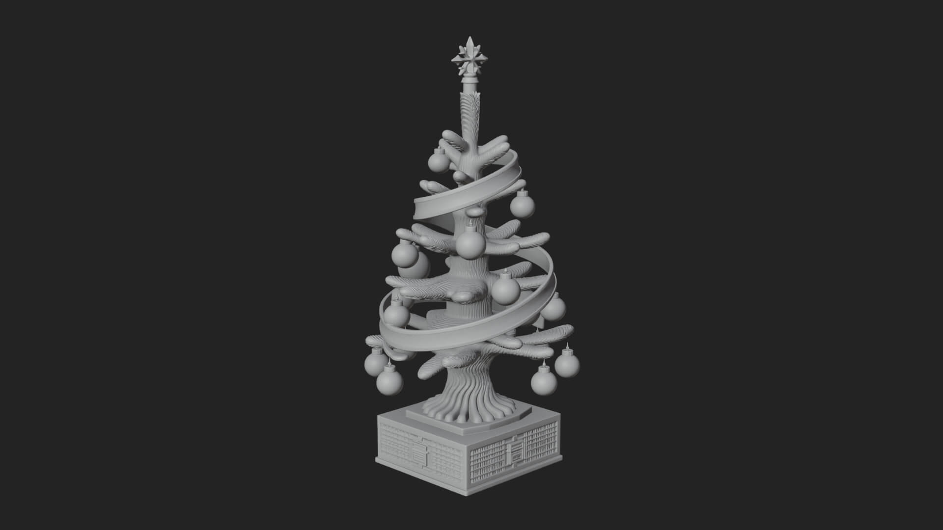 Decorated Christmas Tree Model Design 56 3D Print Model 3D Model
