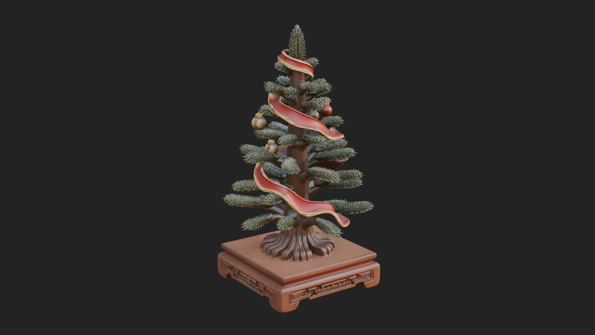 Decorated Christmas Tree Model Design 57 3D Print Model 3D Model