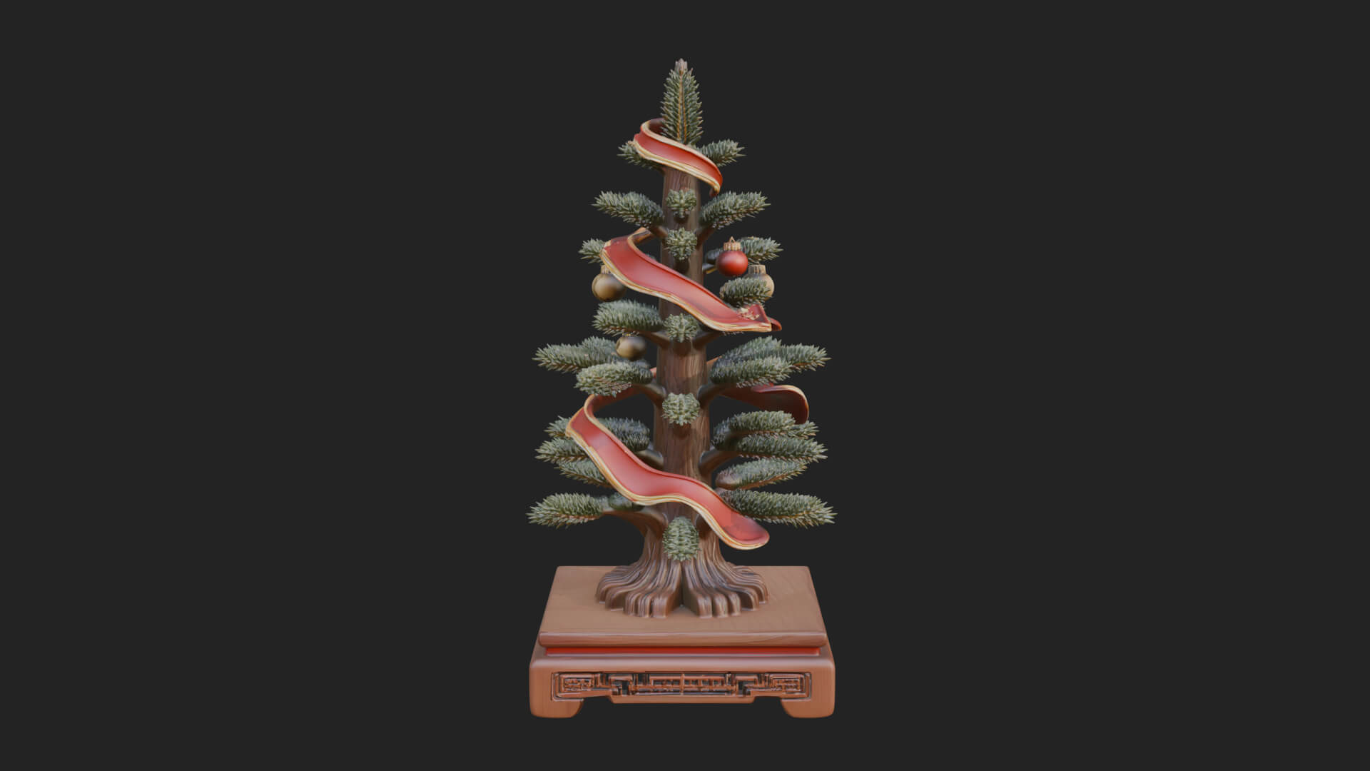 Decorated Christmas Tree Model Design 57 3D Print Model 3D Model