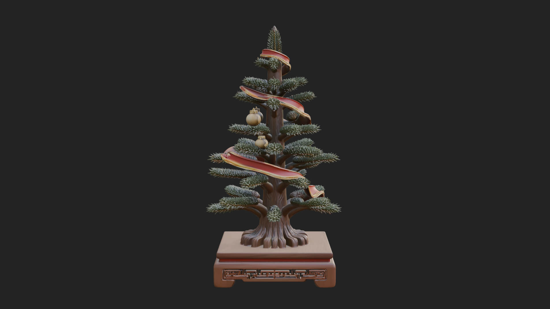Decorated Christmas Tree Model Design 57 3D Print Model 3D Model