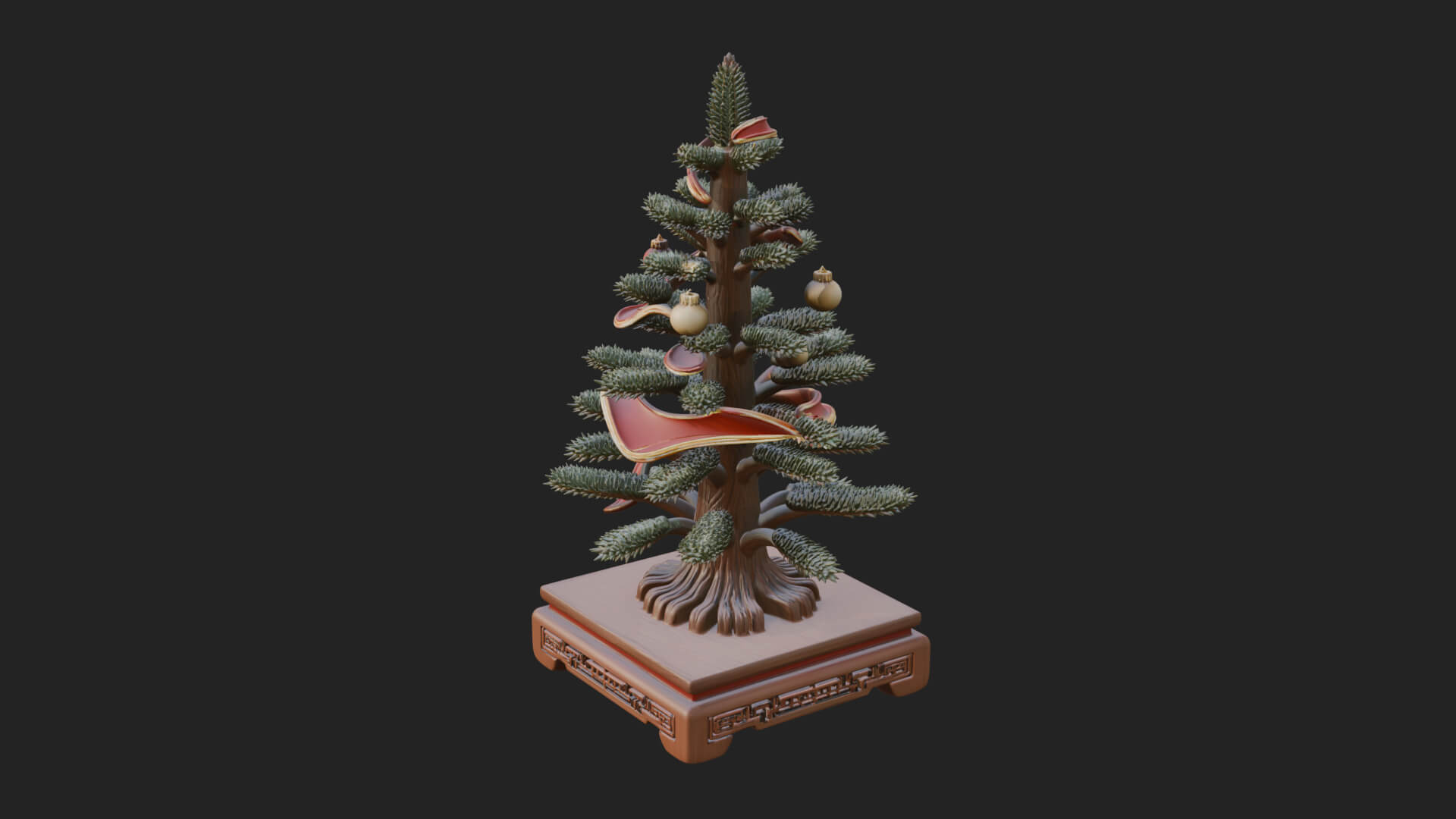 Decorated Christmas Tree Model Design 57 3D Print Model 3D Model