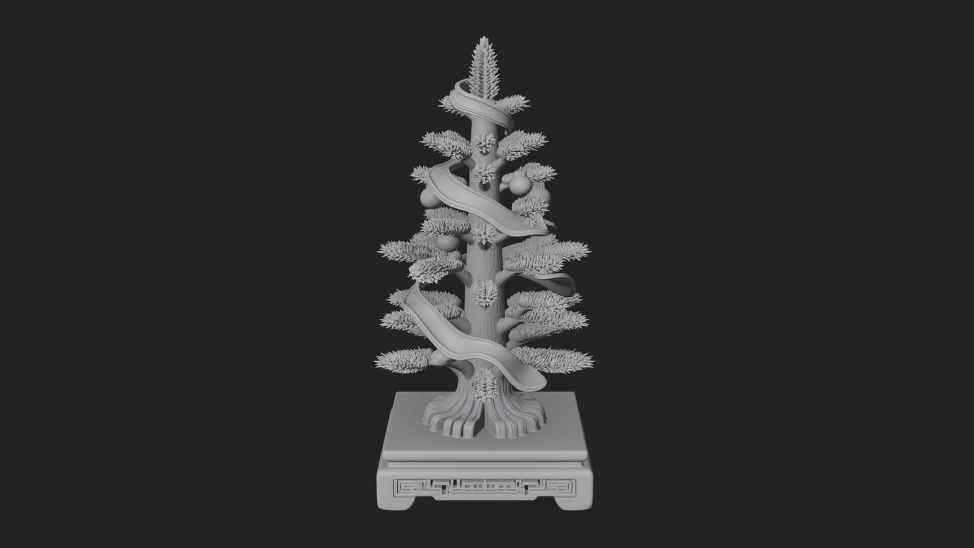 Decorated Christmas Tree Model Design 57 3D Print Model 3D Model
