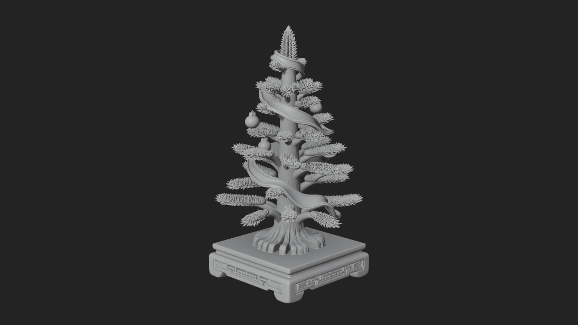 Decorated Christmas Tree Model Design 57 3D Print Model 3D Model