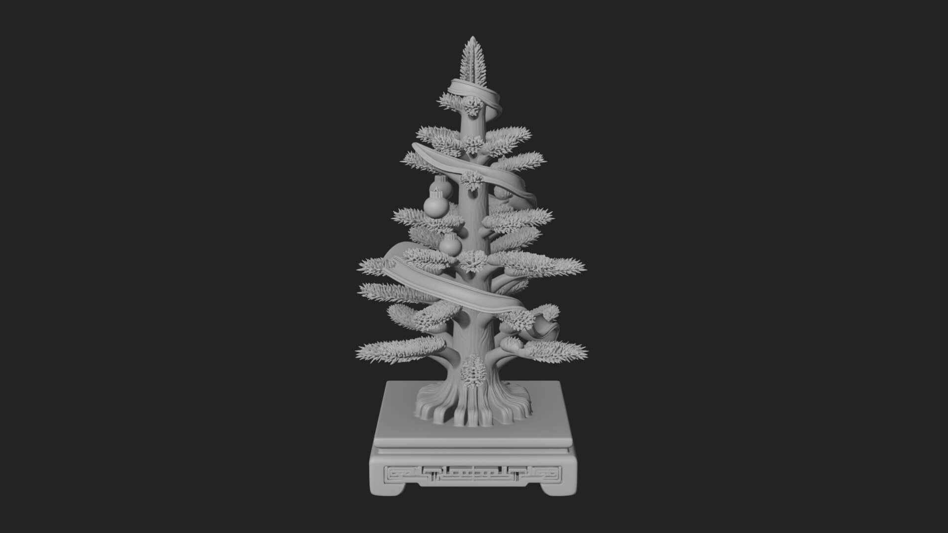 Decorated Christmas Tree Model Design 57 3D Print Model 3D Model
