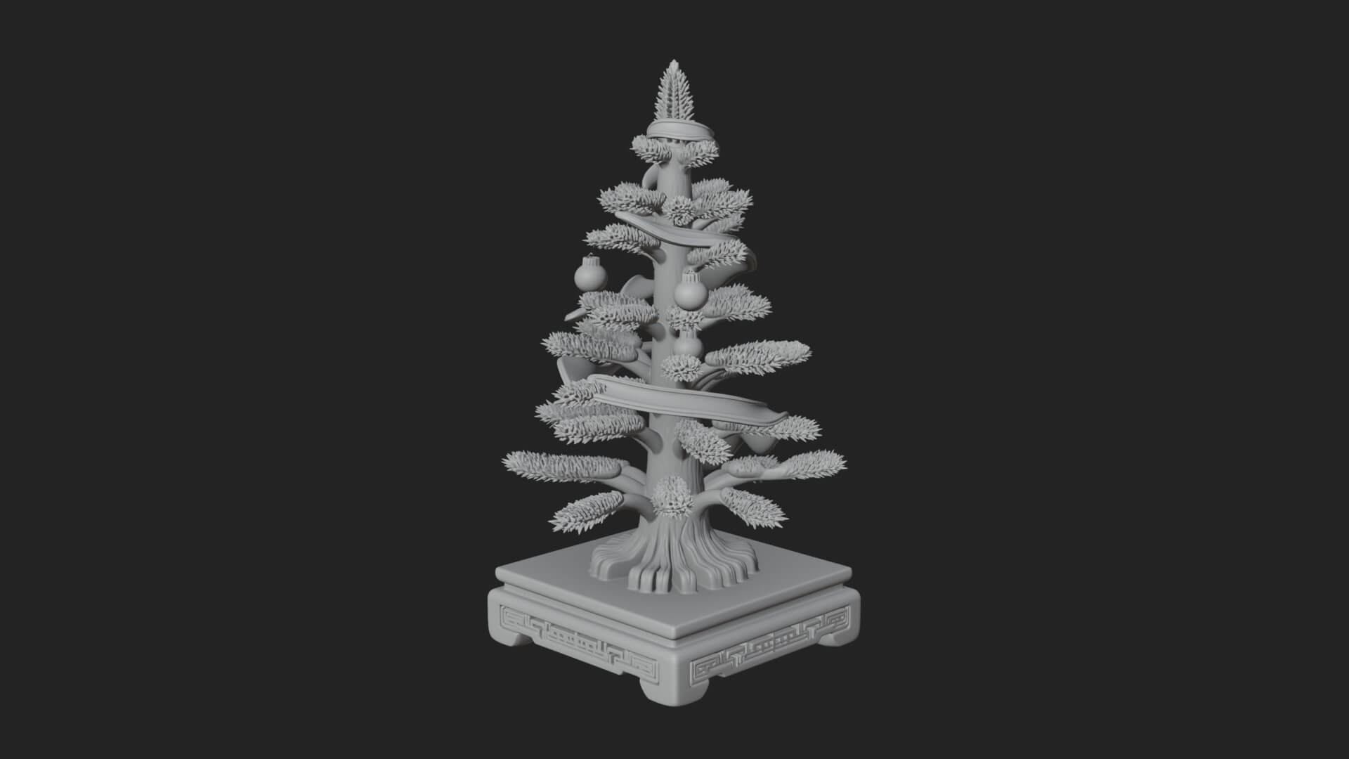 Decorated Christmas Tree Model Design 57 3D Print Model 3D Model