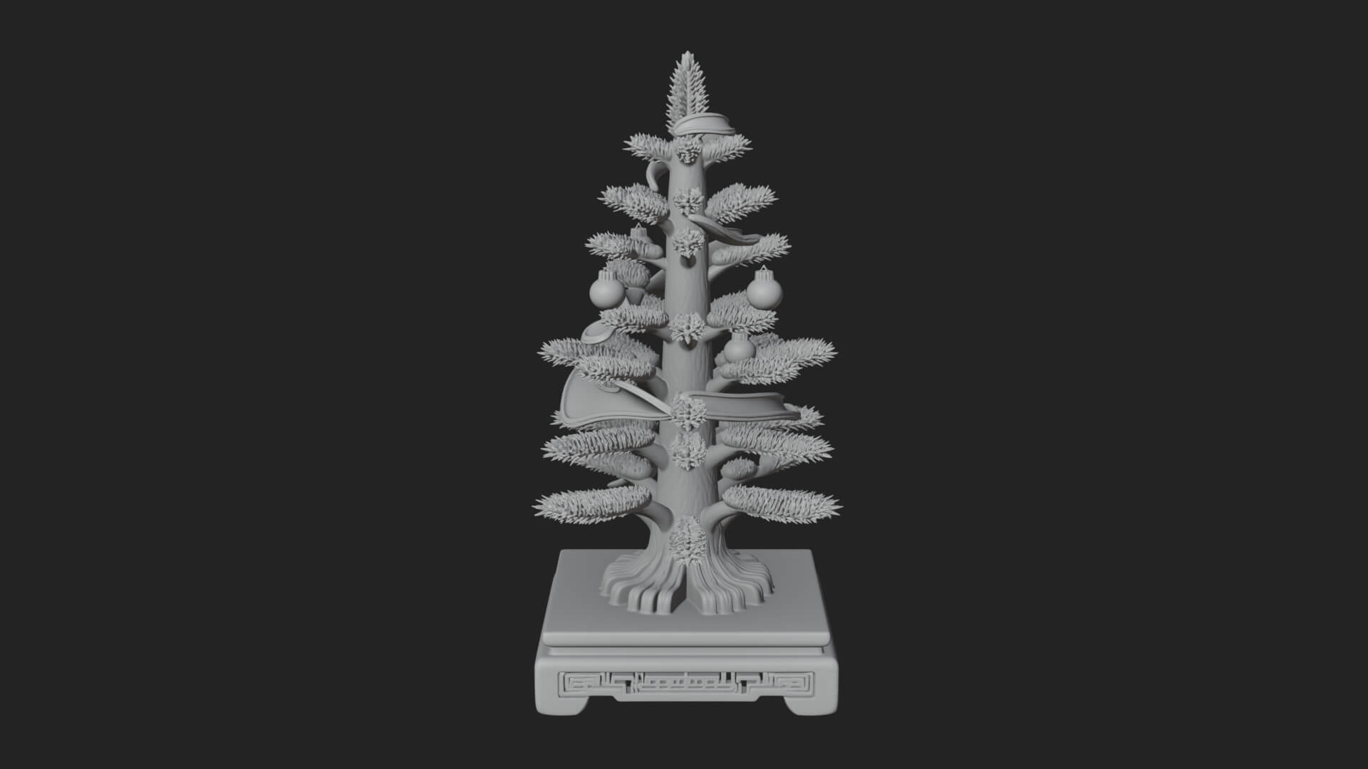 Decorated Christmas Tree Model Design 57 3D Print Model 3D Model