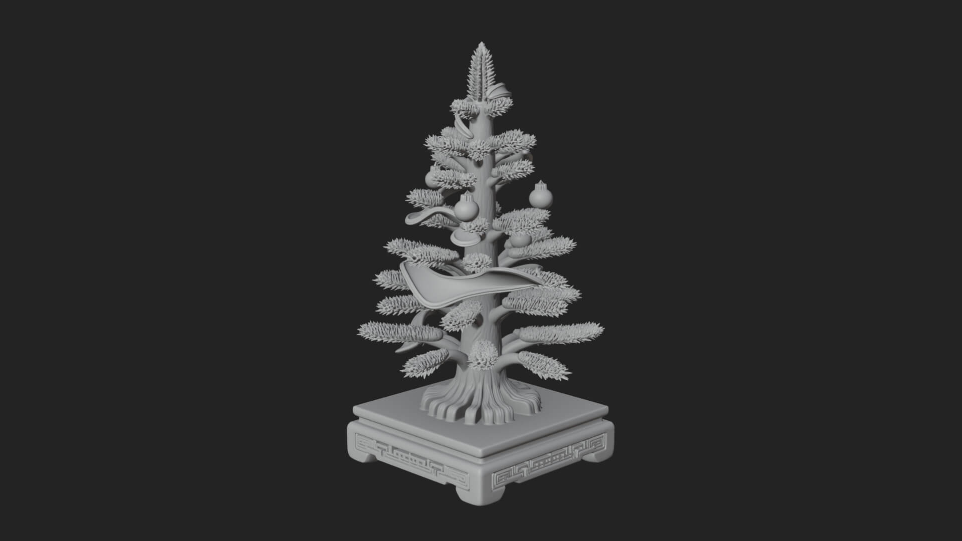 Decorated Christmas Tree Model Design 57 3D Print Model 3D Model