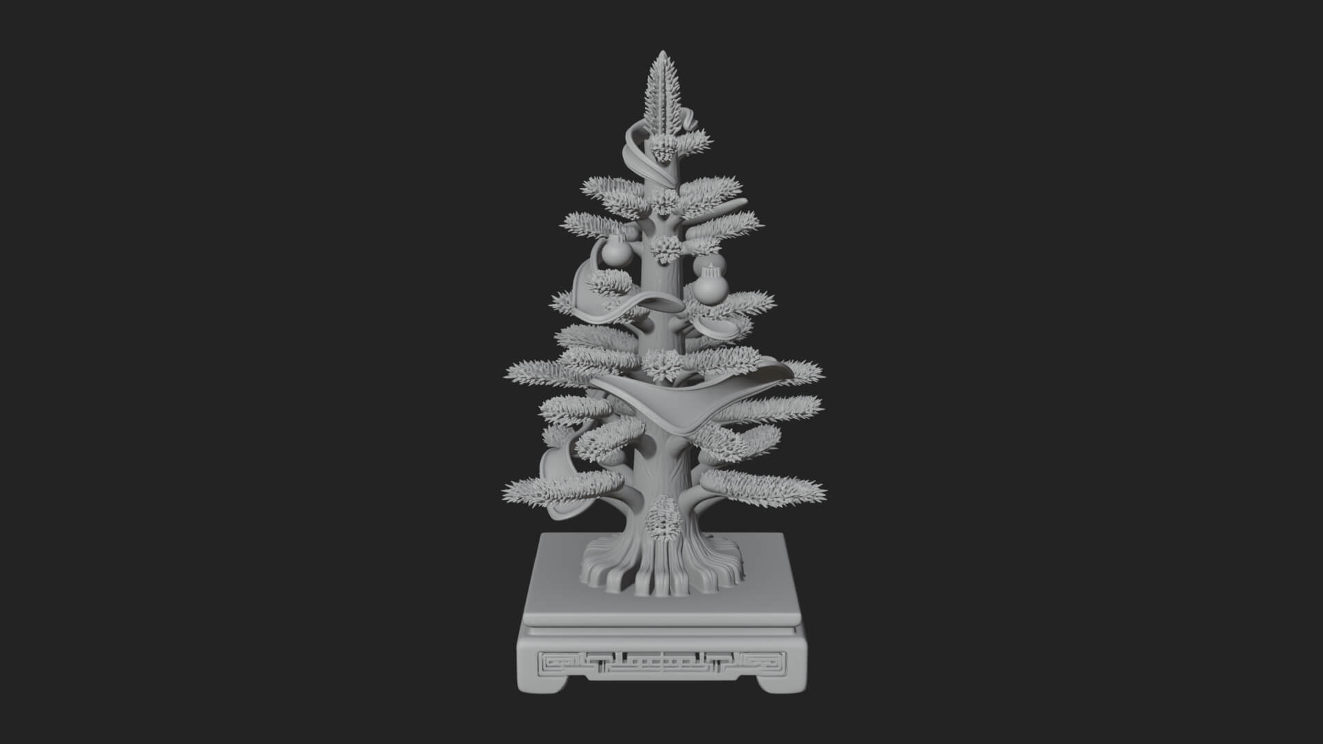 Decorated Christmas Tree Model Design 57 3D Print Model 3D Model