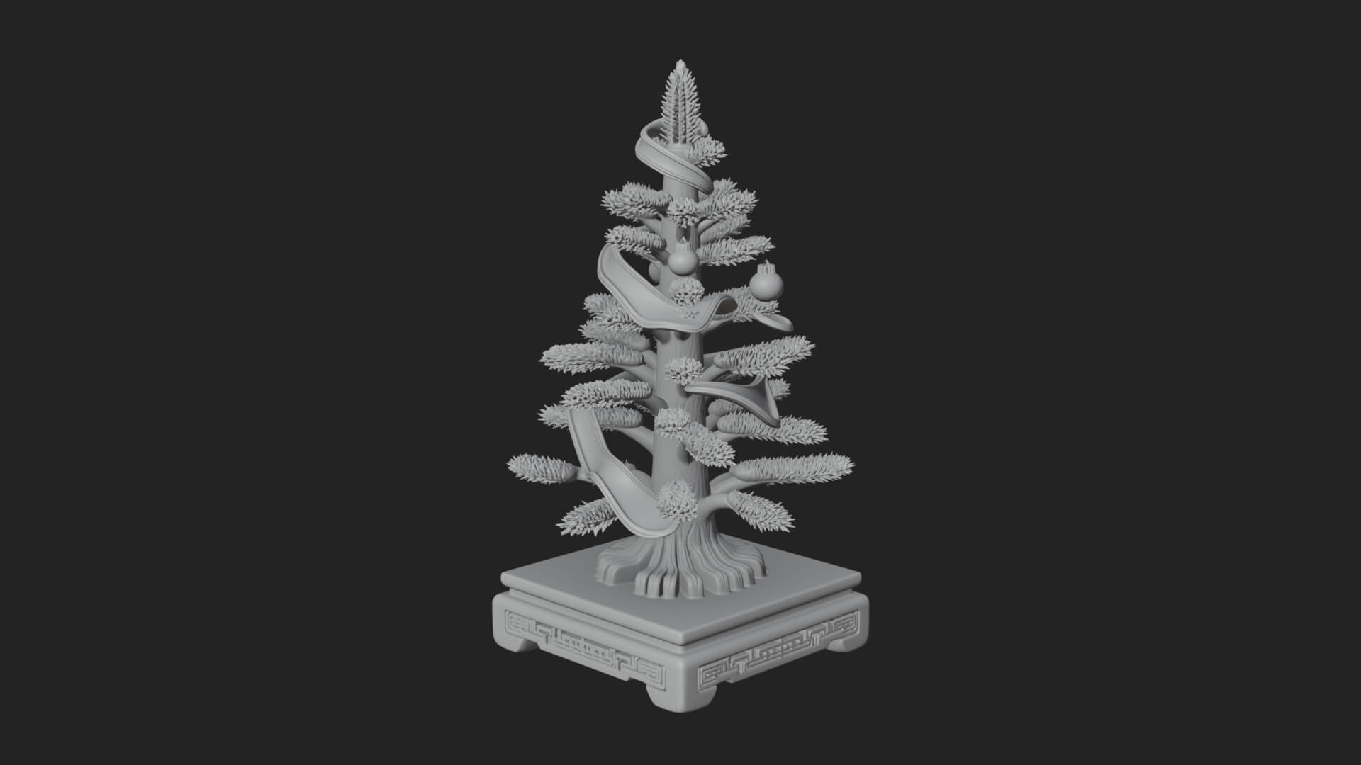 Decorated Christmas Tree Model Design 57 3D Print Model 3D Model