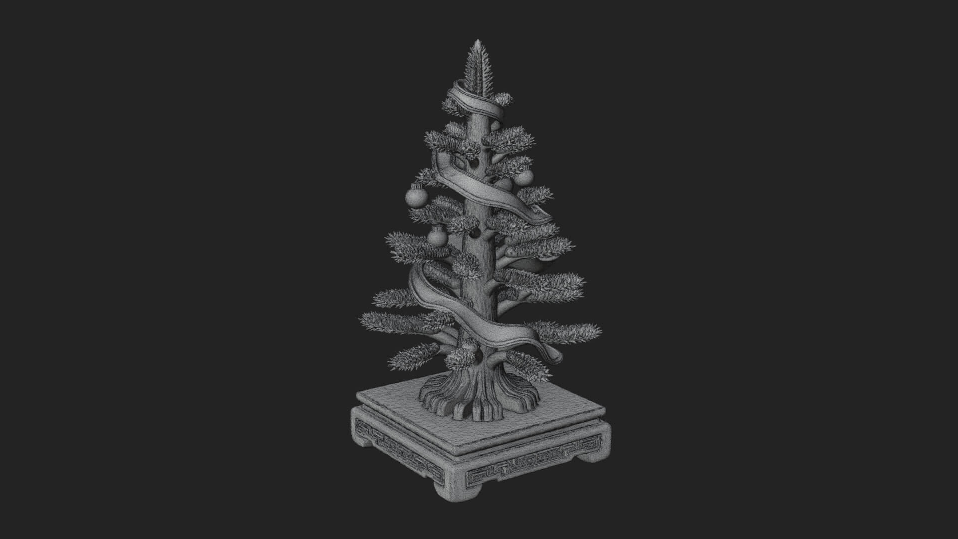 Decorated Christmas Tree Model Design 57 3D Print Model 3D Model