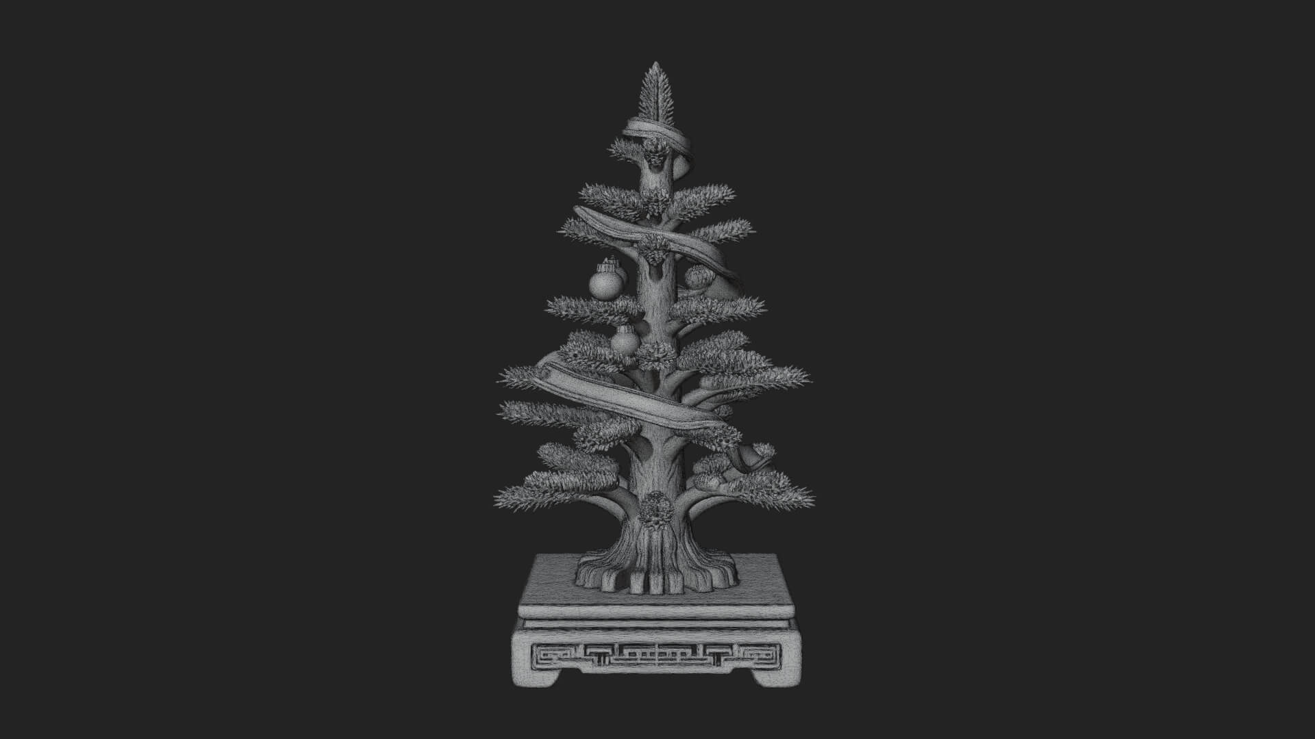 Decorated Christmas Tree Model Design 57 3D Print Model 3D Model