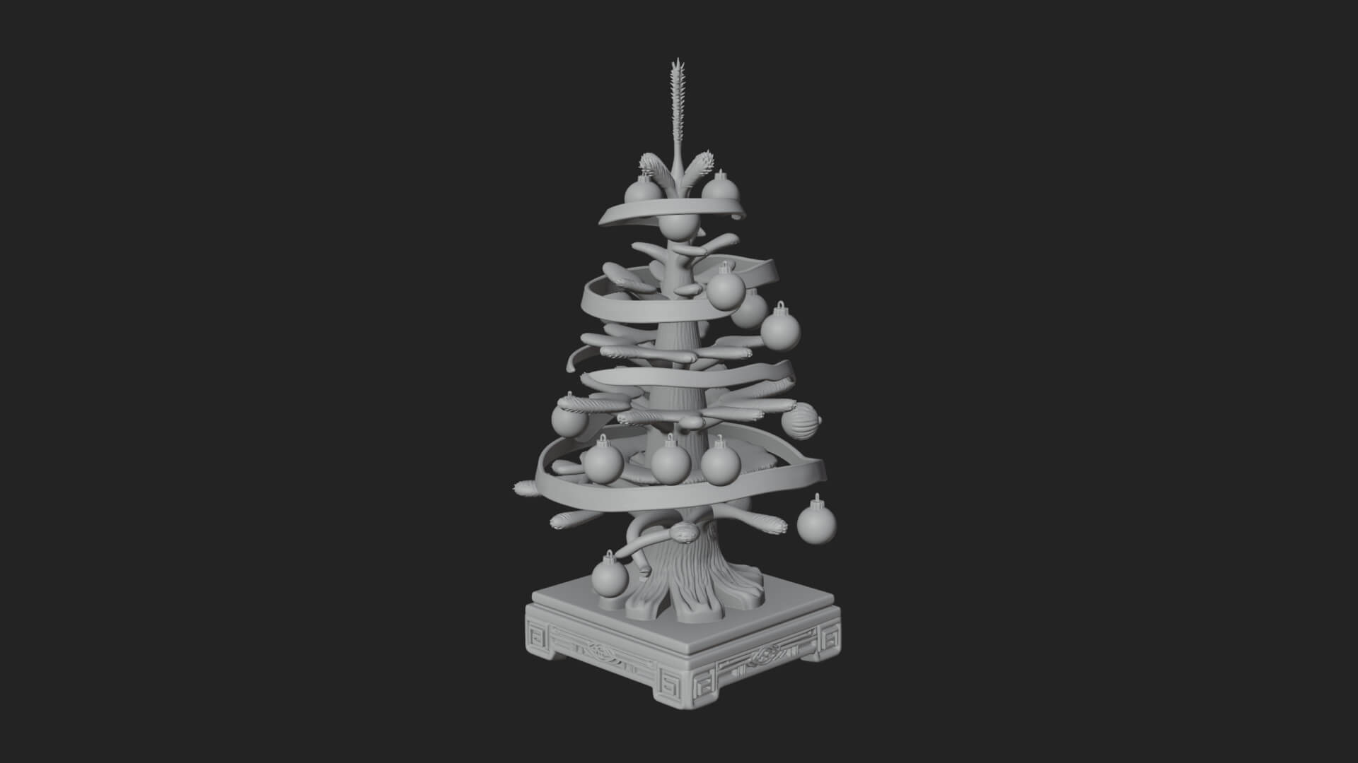 Decorated Christmas Tree Model Design 58 3D Print Model 3D Model