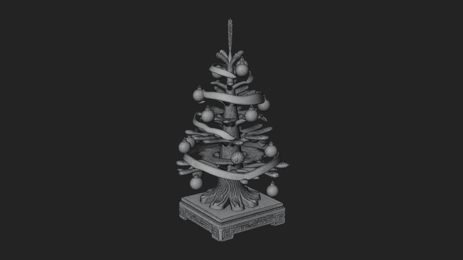 Decorated Christmas Tree Model Design 58 3D Print Model 3D Model