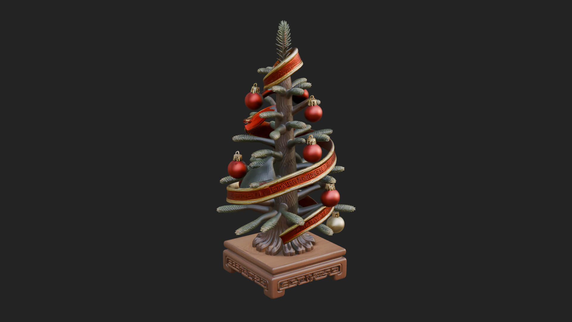Decorated Christmas Tree Model Design 59 3D Print Model 3D Model