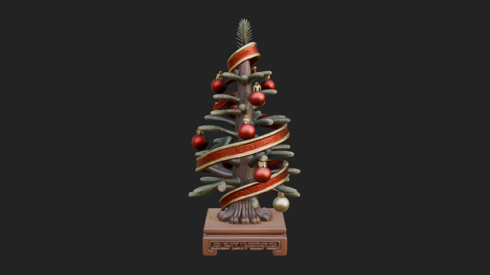 Decorated Christmas Tree Model Design 59 3D Print Model 3D Model