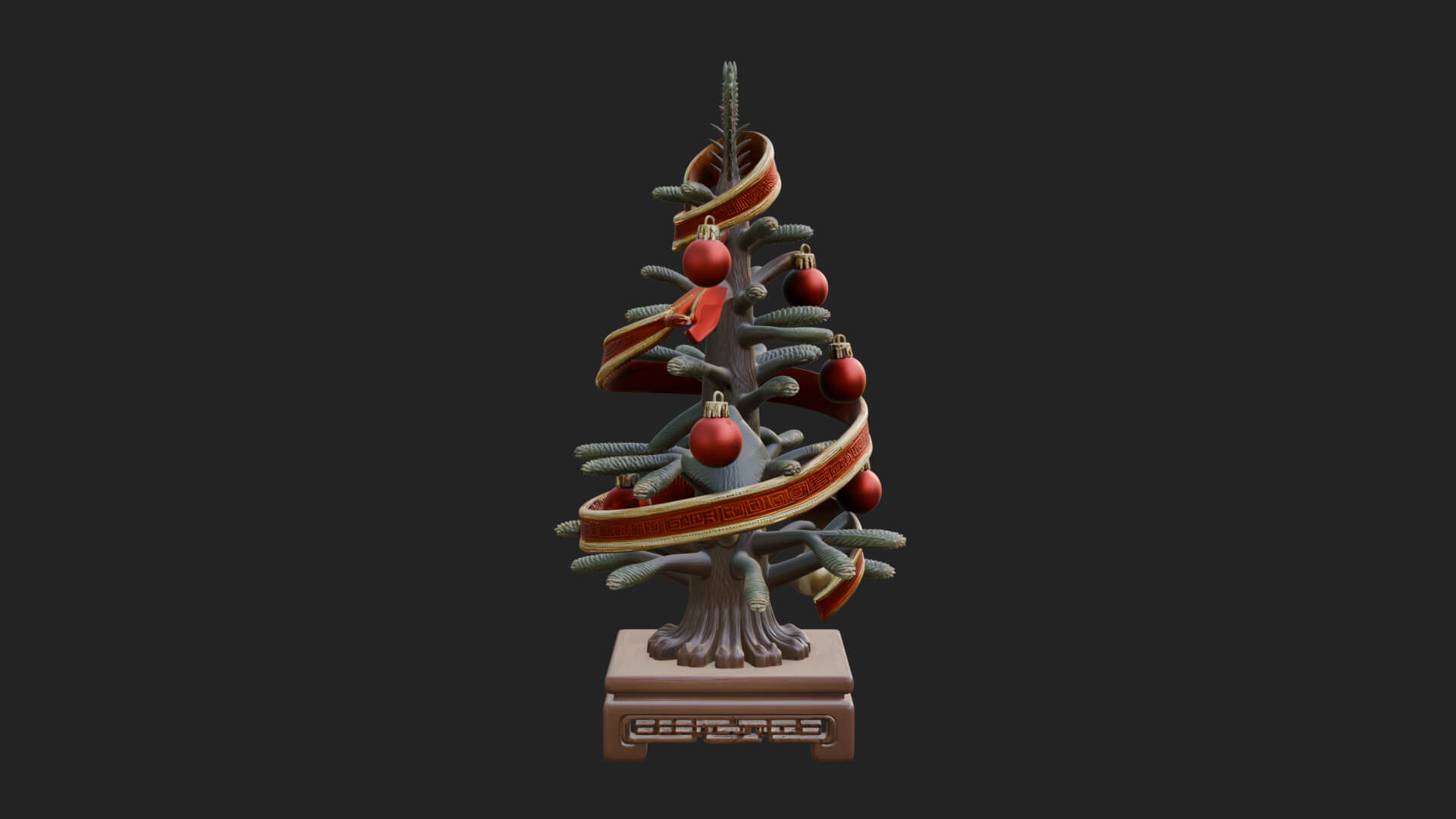 Decorated Christmas Tree Model Design 59 3D Print Model 3D Model