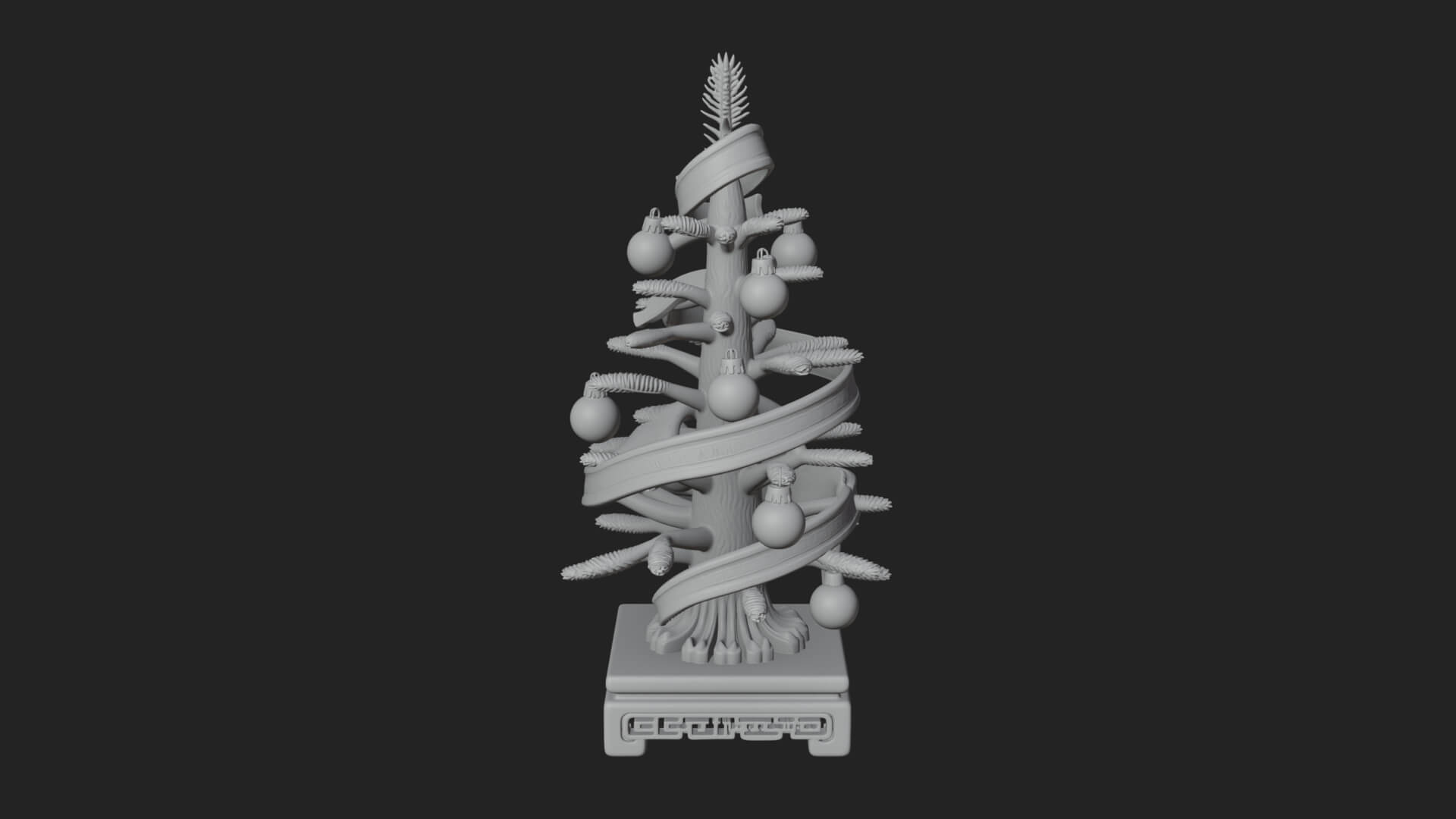 Decorated Christmas Tree Model Design 59 3D Print Model 3D Model