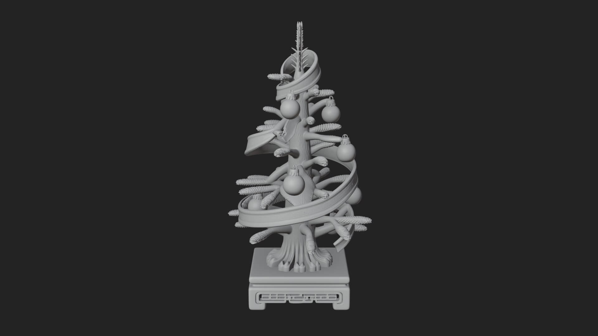 Decorated Christmas Tree Model Design 59 3D Print Model 3D Model