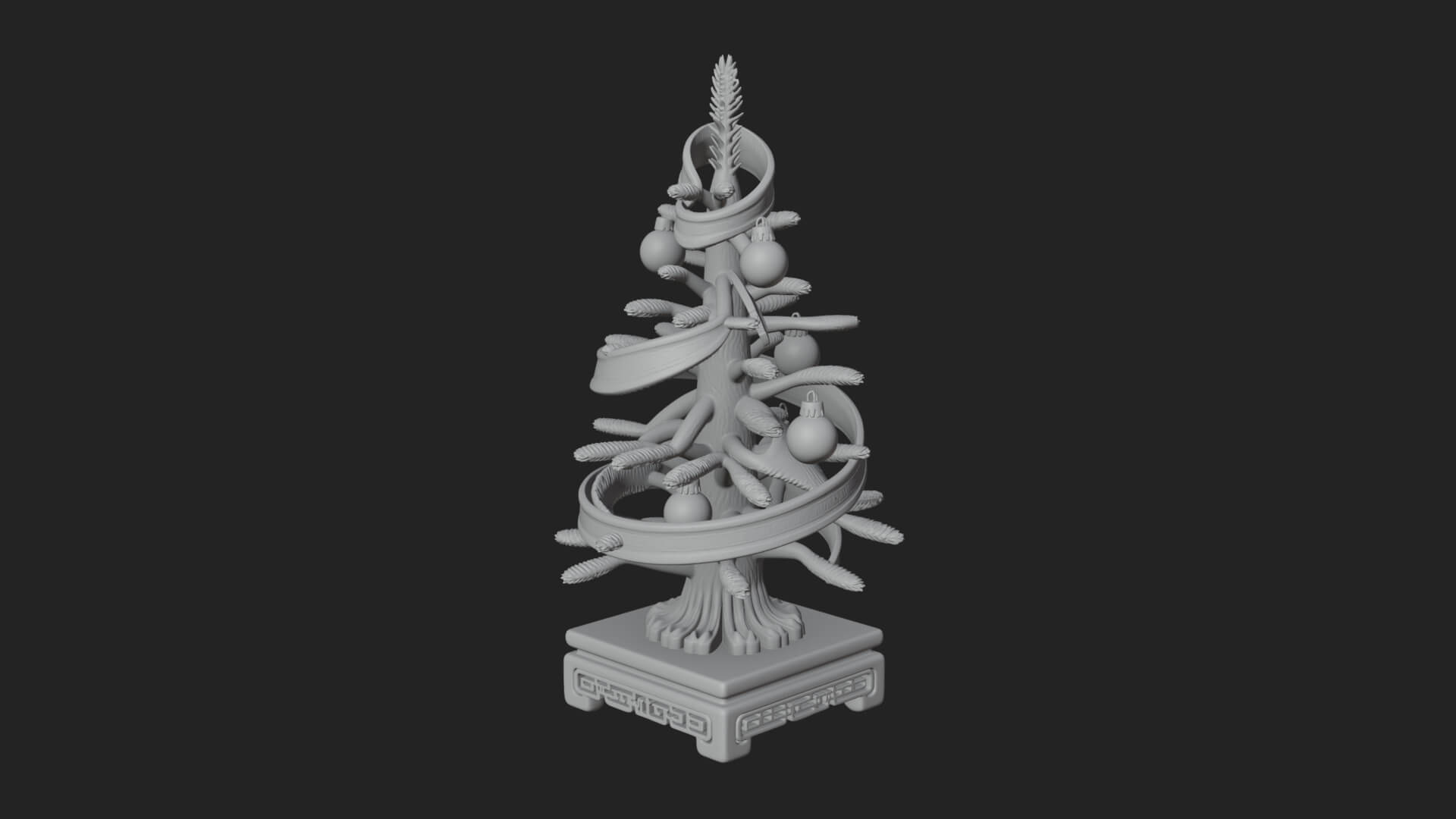 Decorated Christmas Tree Model Design 59 3D Print Model 3D Model