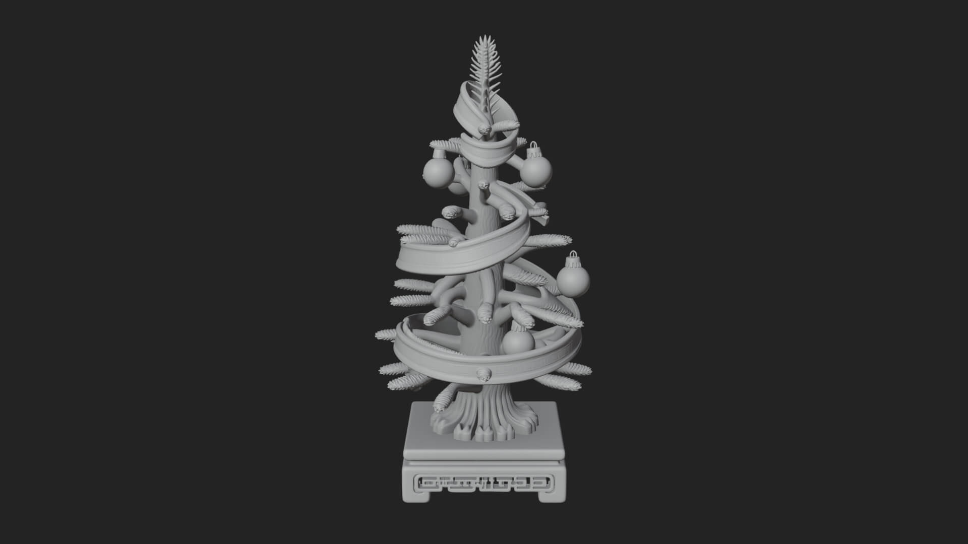 Decorated Christmas Tree Model Design 59 3D Print Model 3D Model