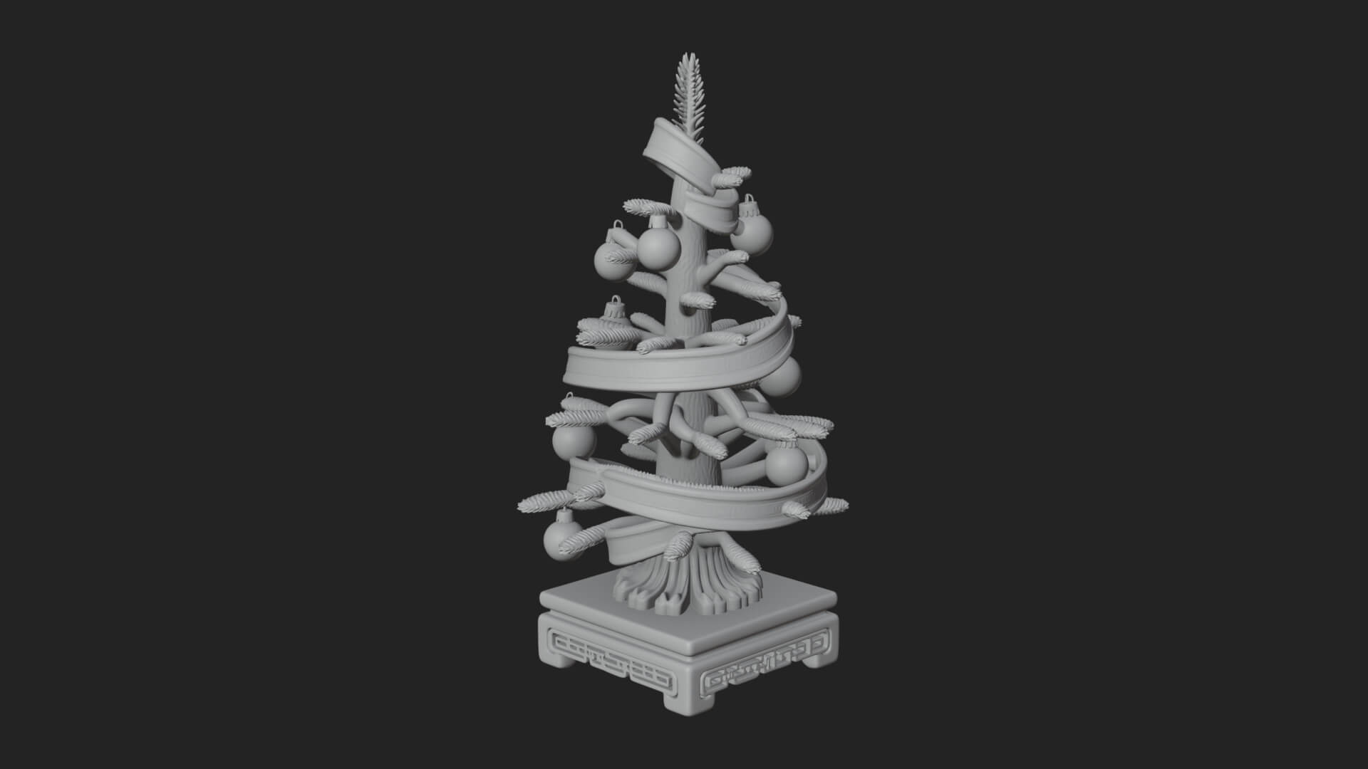Decorated Christmas Tree Model Design 59 3D Print Model 3D Model