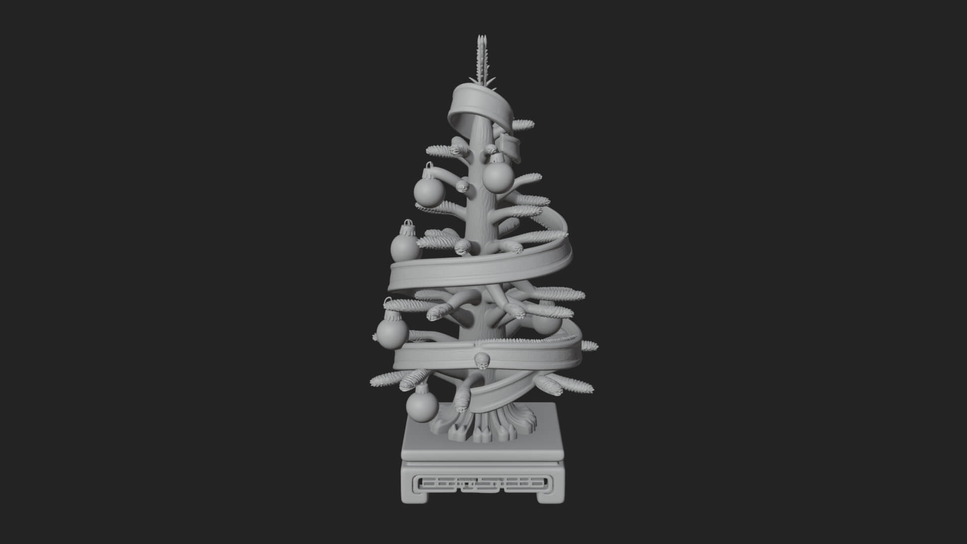 Decorated Christmas Tree Model Design 59 3D Print Model 3D Model