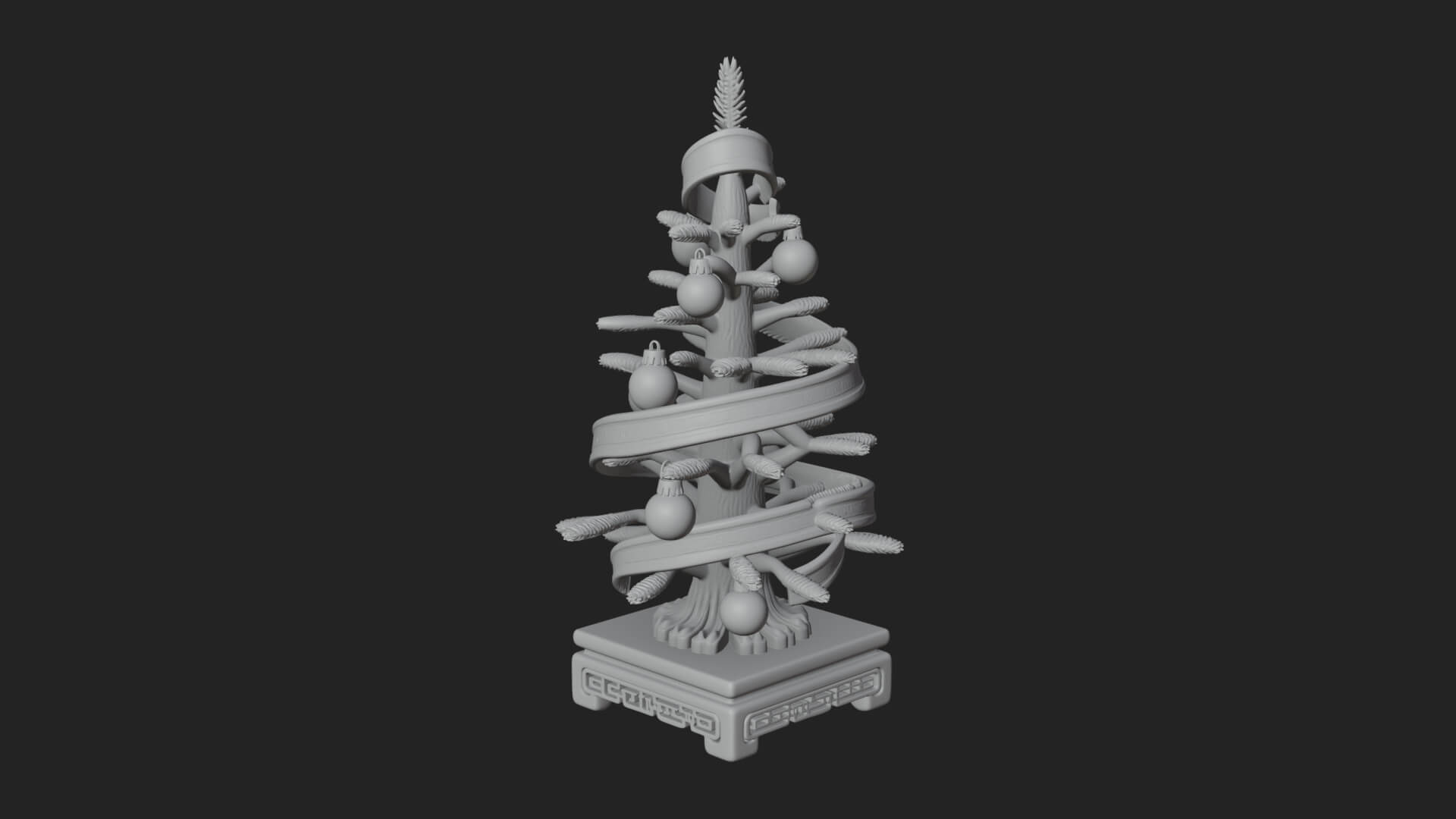 Decorated Christmas Tree Model Design 59 3D Print Model 3D Model