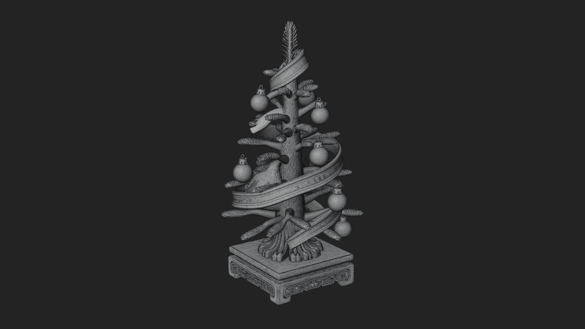 Decorated Christmas Tree Model Design 59 3D Print Model 3D Model