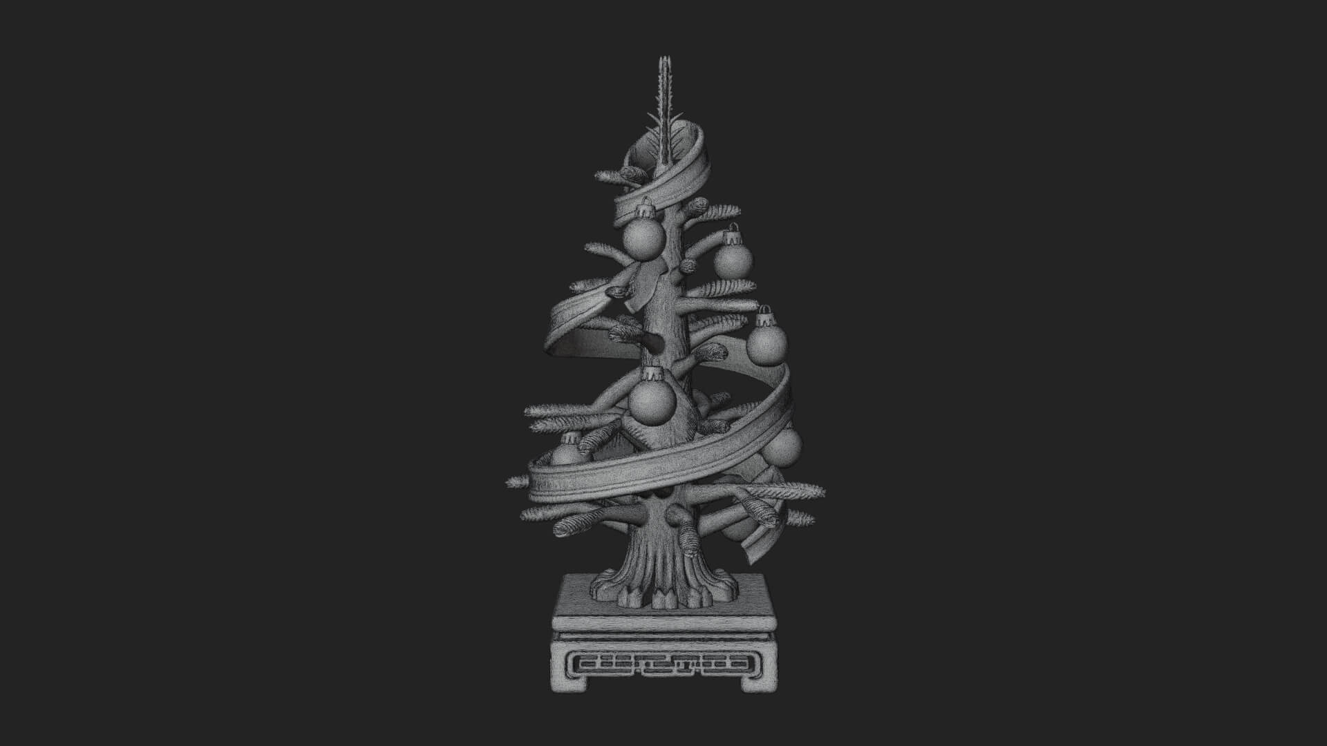 Decorated Christmas Tree Model Design 59 3D Print Model 3D Model
