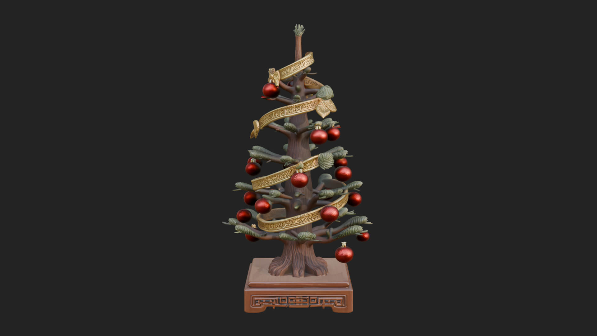 Decorated Christmas Tree Model Design 60 3D Print Model 3D Model