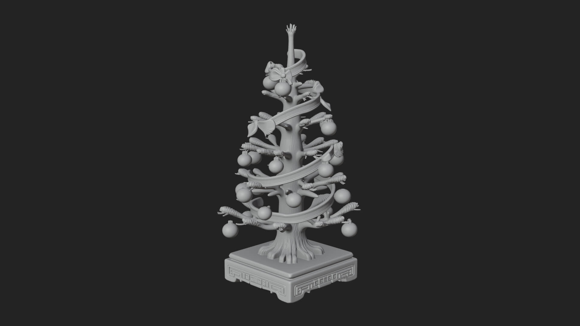 Decorated Christmas Tree Model Design 60 3D Print Model 3D Model