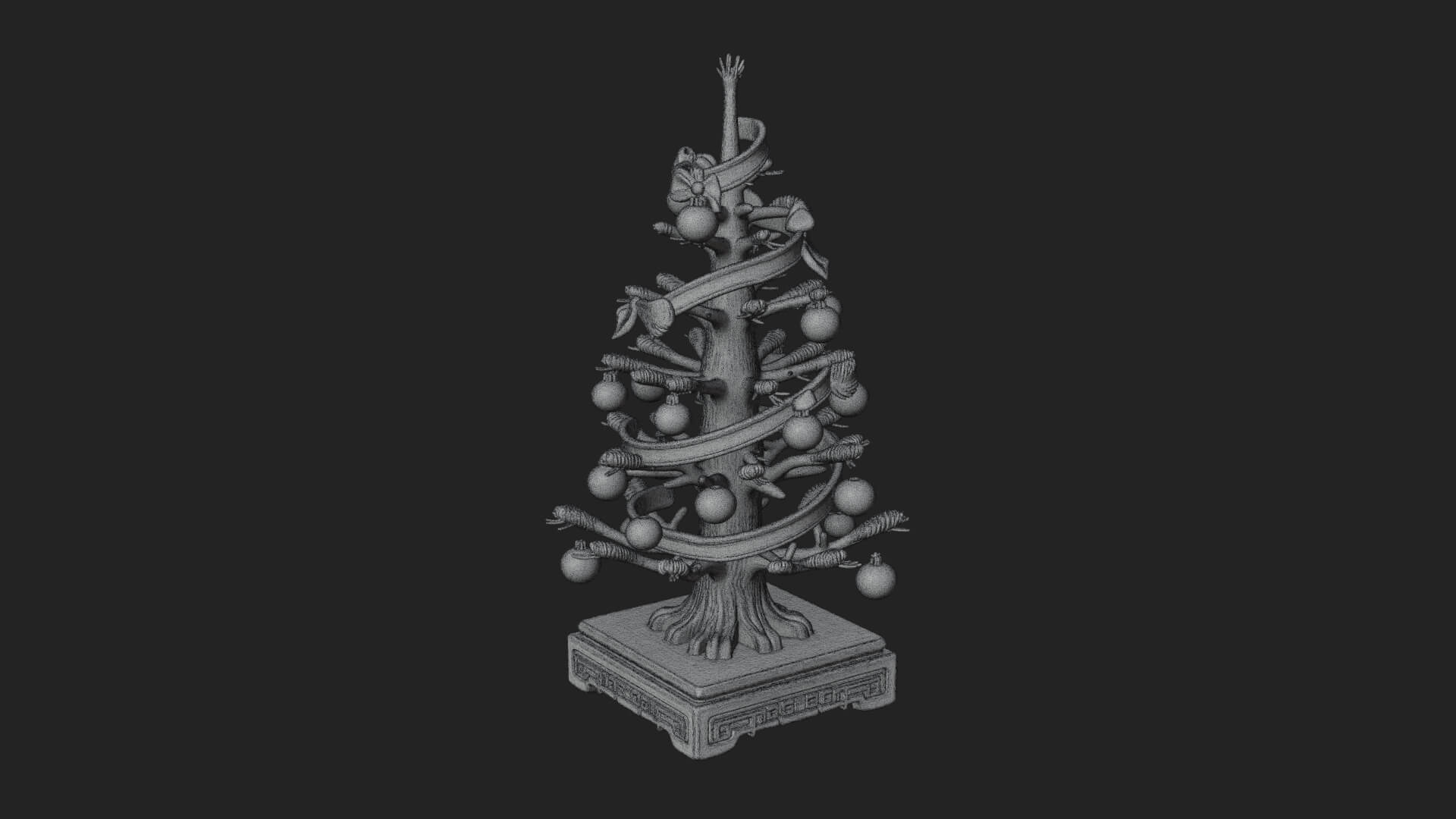 Decorated Christmas Tree Model Design 60 3D Print Model 3D Model