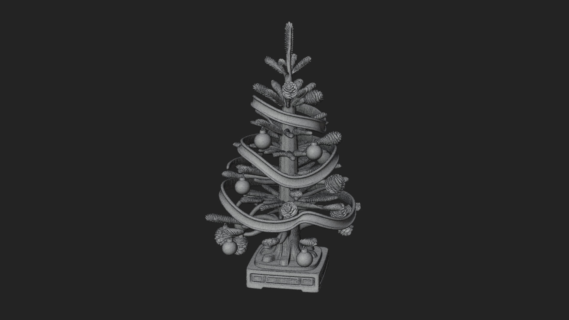 Decorated Christmas Tree Model Design 61 3D Print Model 3D Model